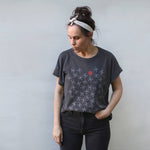 Retro Mid Century Modern Jacks Game Loose Fit Boxy Tee Black