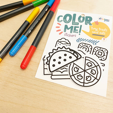 Savory Eats - Color Your Own Stickers