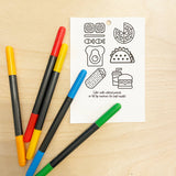 Savory Eats - Color Your Own Stickers