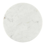 White Marble Footed Tray - 10" Dia Round