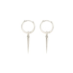 Tall Spike Huggie Hoop Earrings: 18K Gold Vermeil