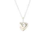 Puffy Heart Charm Necklace: 18K Gold Vermeil