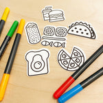 Savory Eats - Color Your Own Stickers