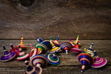 Hand Made Colorful Wooden Spinning Tops