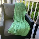 Classic Cableknit Throw Green Quartz