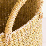 Mustard Floor Basket with Handle - Natural Baskets | LIKHÂ