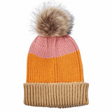 CHELSEA ORANGE Stripe Knit Beanie