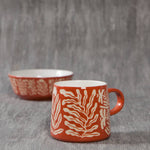 Danica Studio Entwine Imprint Stoneware Mugs 12 oz