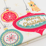 Vintage Ornaments Holiday Tea Towel