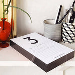 Daily Calendar Pad: Black Gloss