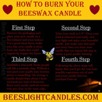 Beeswax White Pillar Candle 3 Inch Wide: 3" x 3" Pillar