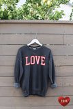 LOVE FOIL Mineral Graphic Sweatshirt: XL / VINTAGE BLACK