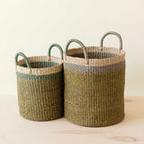 Olive Baskets with Handle, set of 2 - Natural Baskets | LIKHA