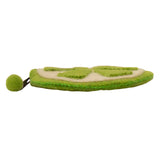 Lime Slice Felt Coin Purse