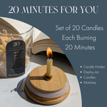 20 Minute Beeswax Candle Set: Mindful (Set of 20 candles)