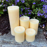 Beeswax White Pillar Candle 3 Inch Wide: 3" x 3" Pillar