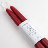 100% Beeswax Dipped Candles | Berry Red: 10 Inch (small)