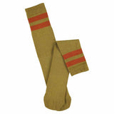 Unisex Tube Socks - Olive / Brick