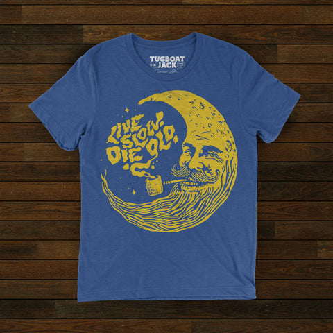 Moon Man Tee - Live Slow Die Old