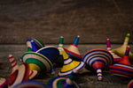 Hand Made Colorful Wooden Spinning Tops