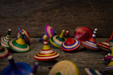 Hand Made Colorful Wooden Spinning Tops