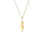 Lightning Bolt Charm Necklace: Sterling Silver