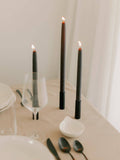 10"- 100% Beeswax Dipped Candles | Charcoal