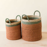 Coral Baskets with Handle, set of 2 - Woven Baskets | LIKHA