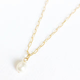 Baroque Pearl Necklace Gold Filled