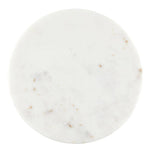 White Marble Footed Tray - 8" Dia Round