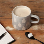 Danica Studio Gray Imprint Ceramic Mugs 14 oz