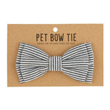 Pet Bow Ties - Grey Stripe