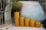 Beeswax Yellow Pillar Candle 3 inch Wide: 3" x 3" Pillar