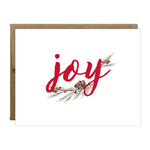 Joy Pinecone Branch Holiday Greeting Card