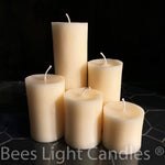 Beeswax White Pillar Candle 3 Inch Wide: 3" x 6" Pillar