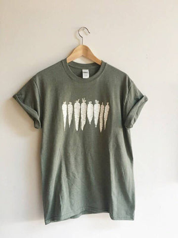 Carrot Screen Printed T-shirt - XLarge