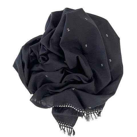 Black Cotton Scarf