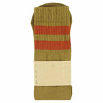 Unisex Tube Socks - Olive / Brick