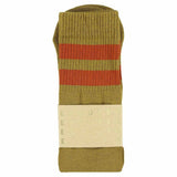 Unisex Tube Socks - Olive / Brick