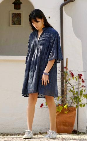 Kat Cotton Dress Navy - large