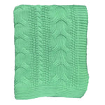 Classic Cableknit Throw Green Quartz