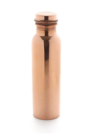 Large SMOOTH Ayurvedic Copper Water Bottle